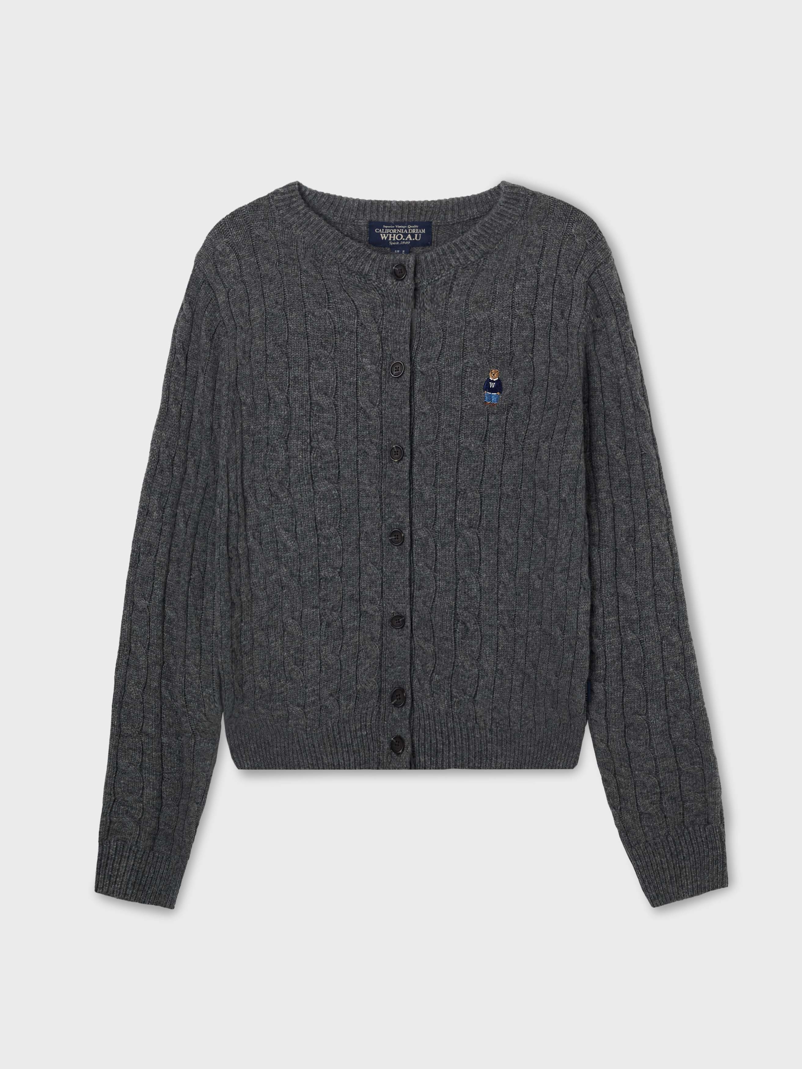 韓國 Who.A.U Steve Cable Cardigan【WA217】
