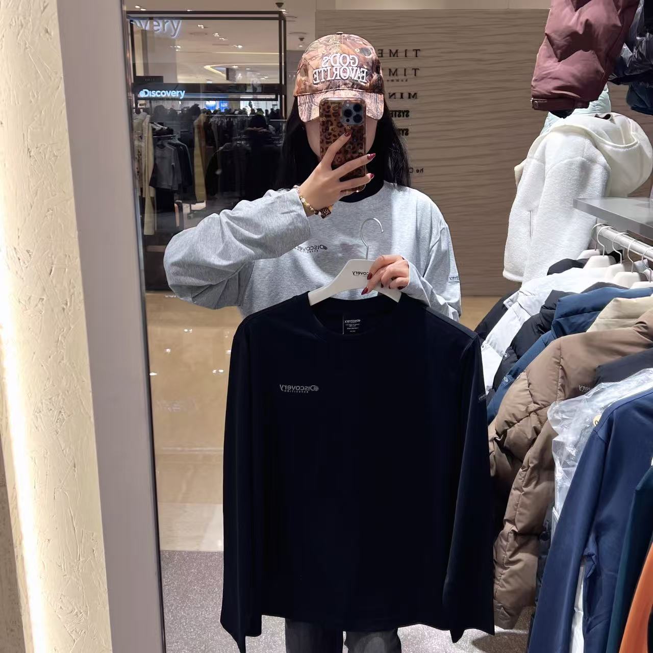 韓國 Discovery Men's Denver Sorona Warm Long Sleeve T-Shirt【DY099】