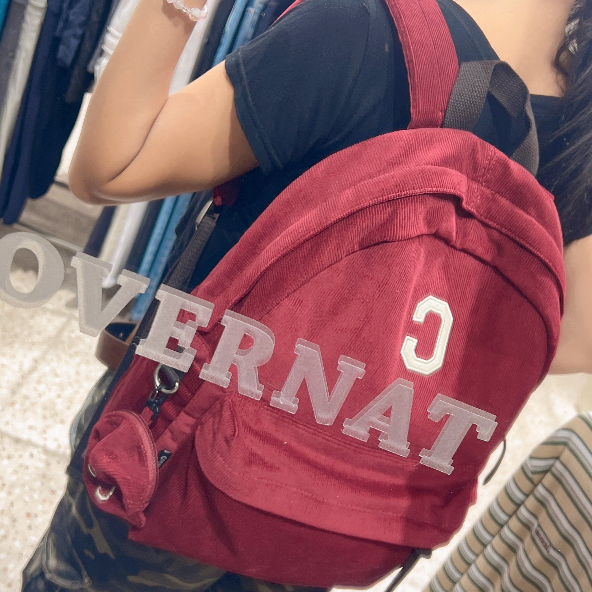 韓國 Covernat C Logo Corduroy Backpack【CO018】