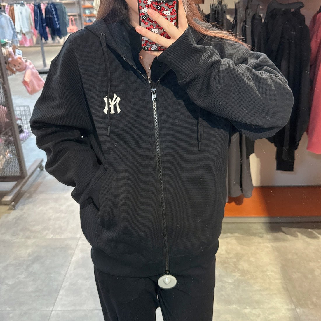 韓國 MLB Basic Small Logo Waffle Fleece Hoodie【MB034】