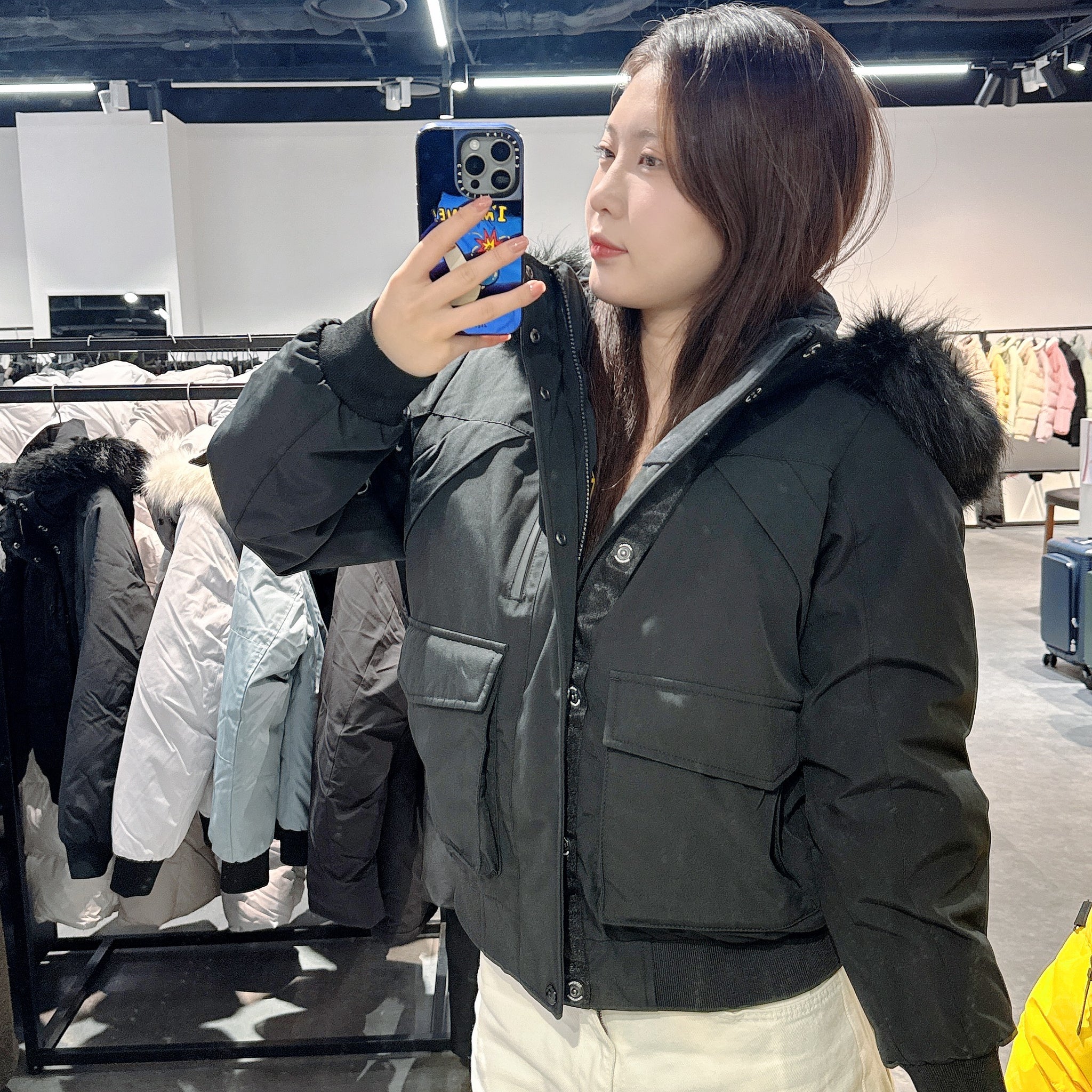 韓國 National Geographic Men's and Women's Fur Trimmed Hoodie Down Jumper (鴨絨)【NG117】