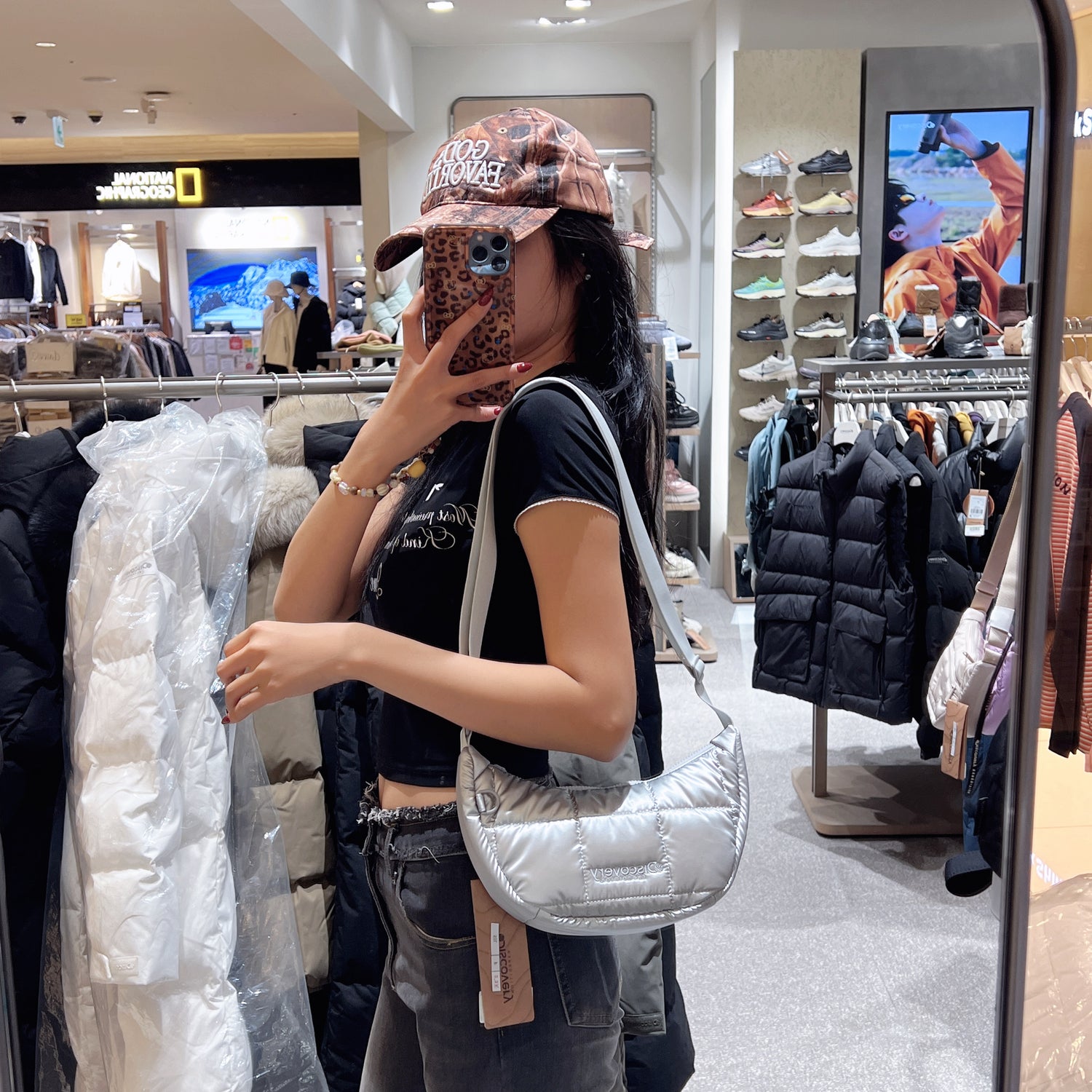 韓國 Discovery Moonriver Quilted Crossbody Bag S【DY105】