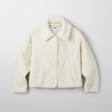 韓國 SPAO Detachable collar lightweight quilted jacket【SP192】