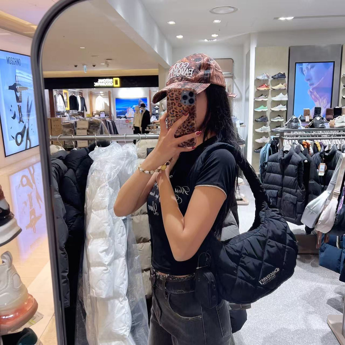 韓國 Discovery Melrose Quilted Shoulder Bag M【DY107】