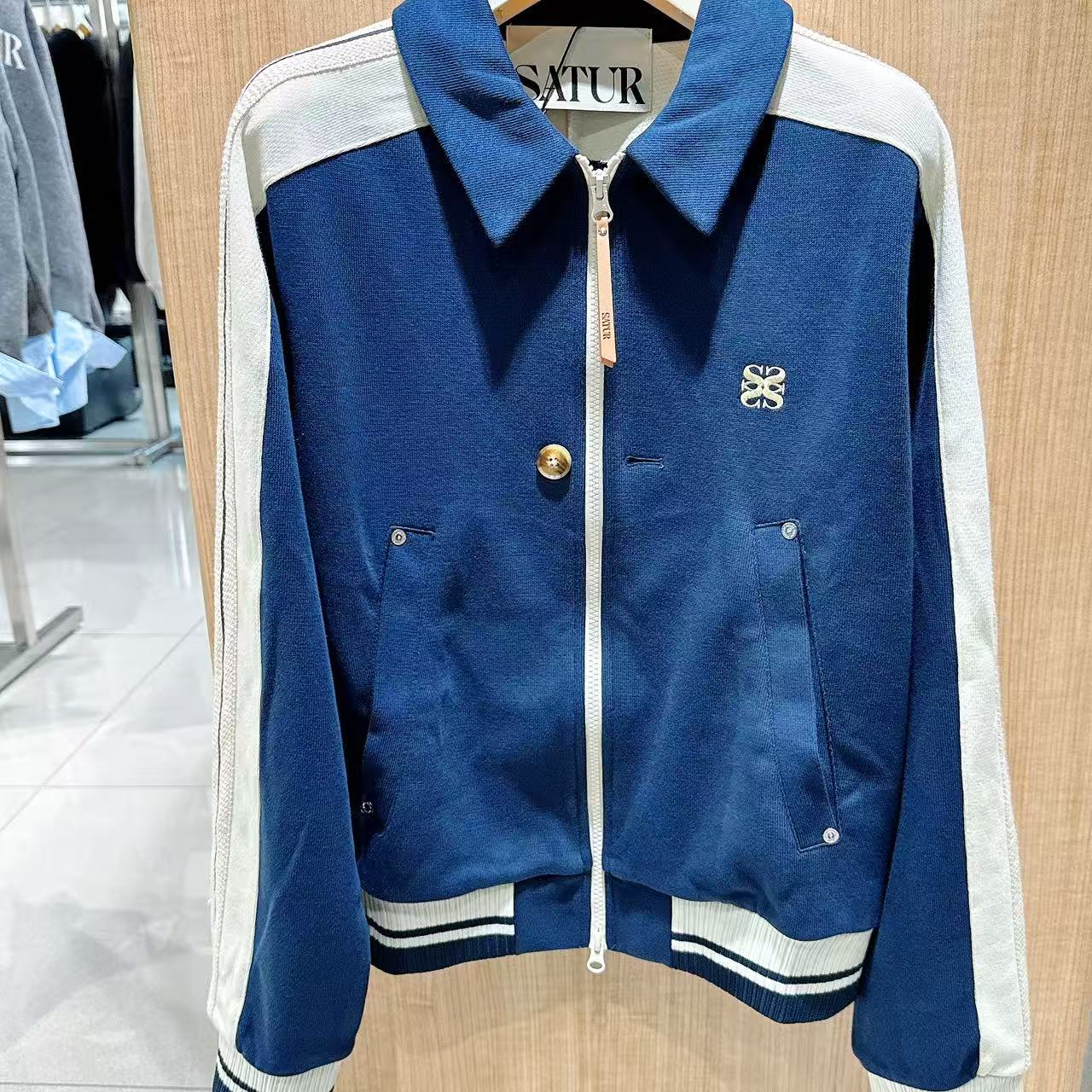 韓國 Satur Lawton Collar Track Zip-Up Jacket【SR132】