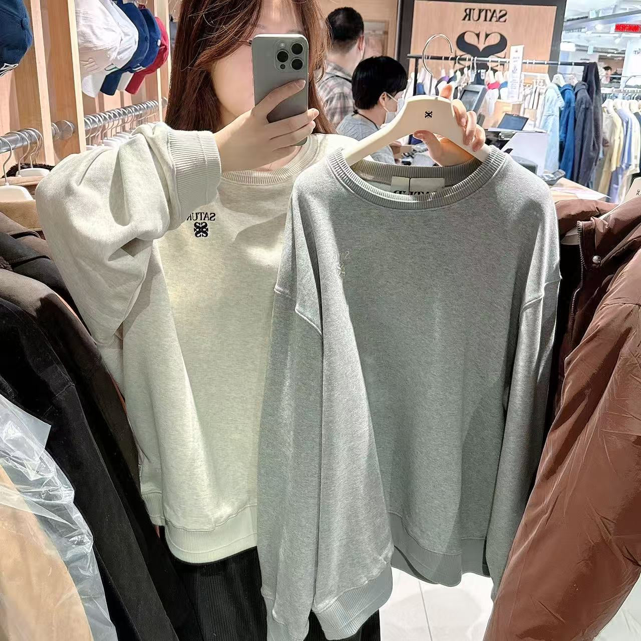 韓國 Satur Lauren Small Logo Basic Sweatshirt【SR278】