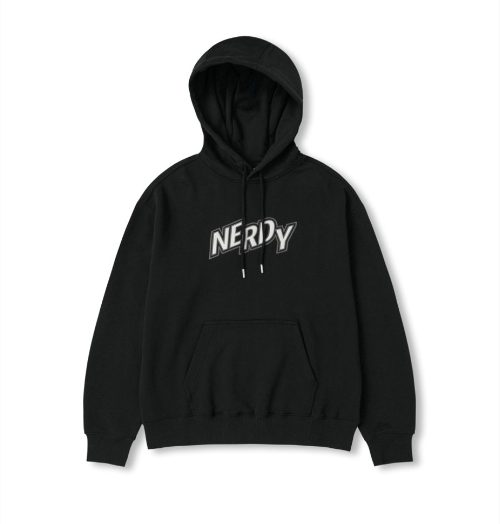 韓國 Nerdy Zigzag Logo Pullover Hoodie【NY044】