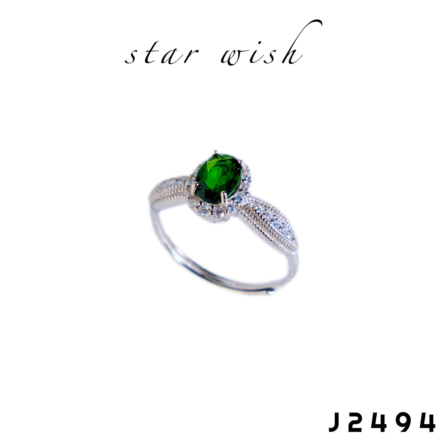 Star Wish S925銀 透輝石戒指 J2494【SS503】