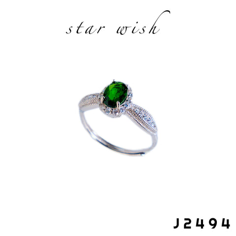 Star Wish S925銀 透輝石戒指 J2494【SS503】