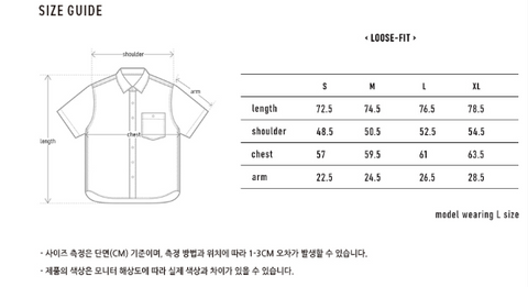 韓國 Markm 60 count high density short sleeve Shirt【MA175】