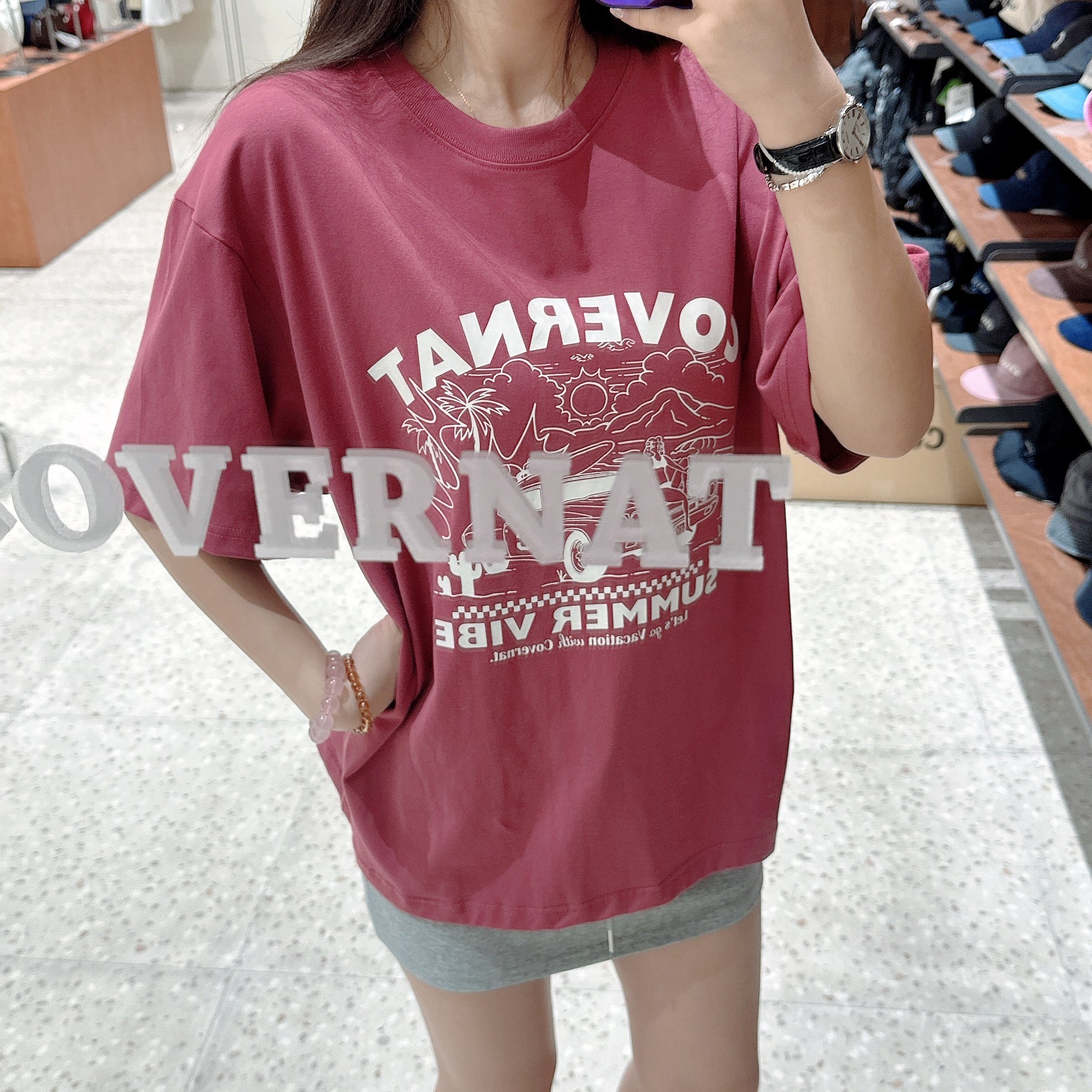 韓國 Covernat Volume Car Graphic T-Shirt【CO059】