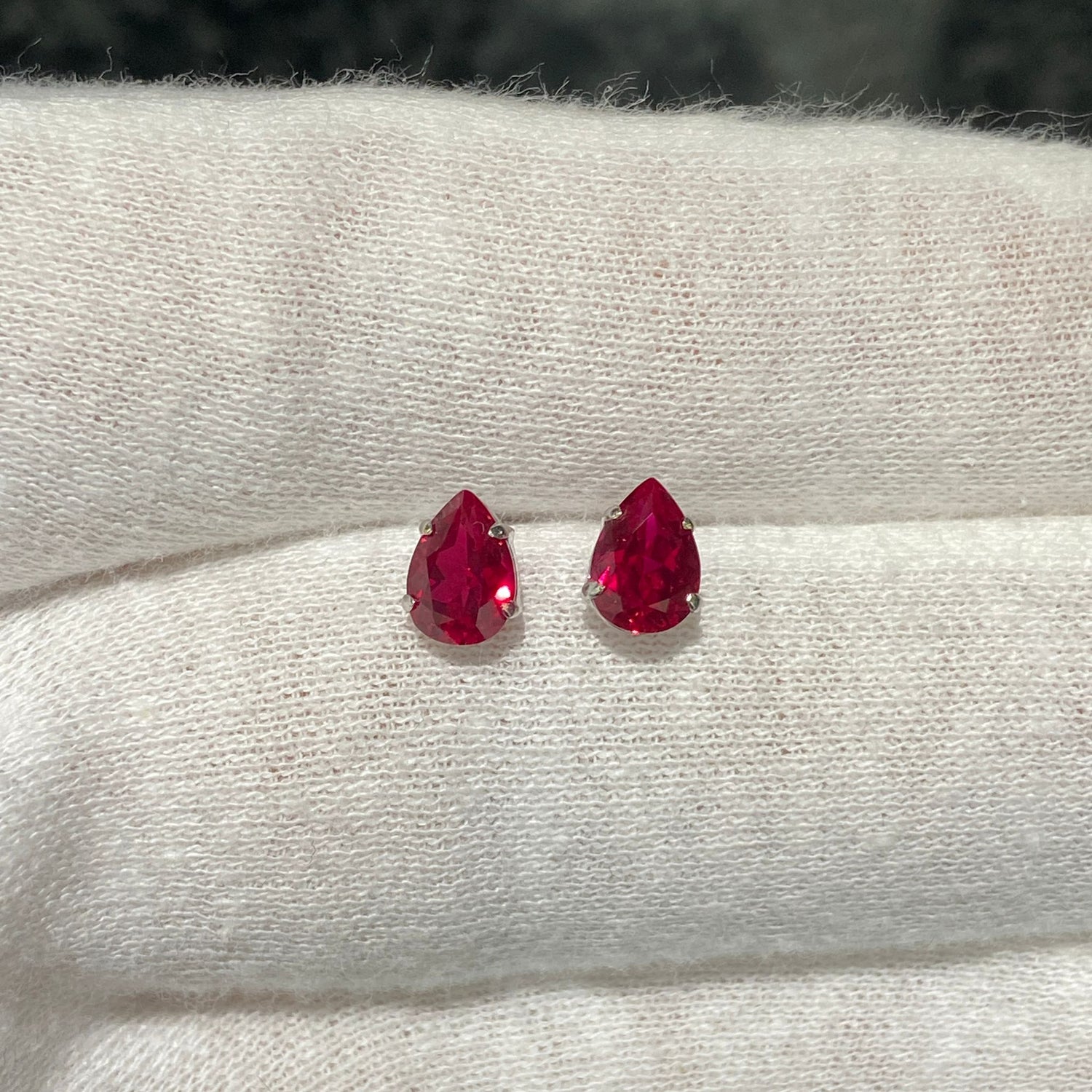 日本直送 天使之淚紅寶石耳釘【JS378】