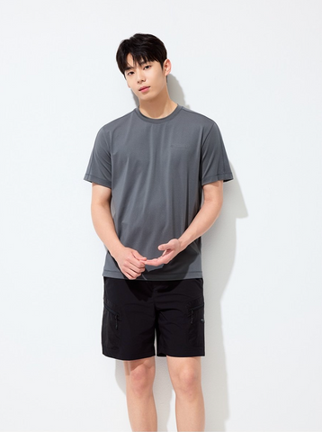 韓國 Discovery Men's Cut-Out Functional Short-Sleeve T-Shirt凉爽防晒面料【DY042】