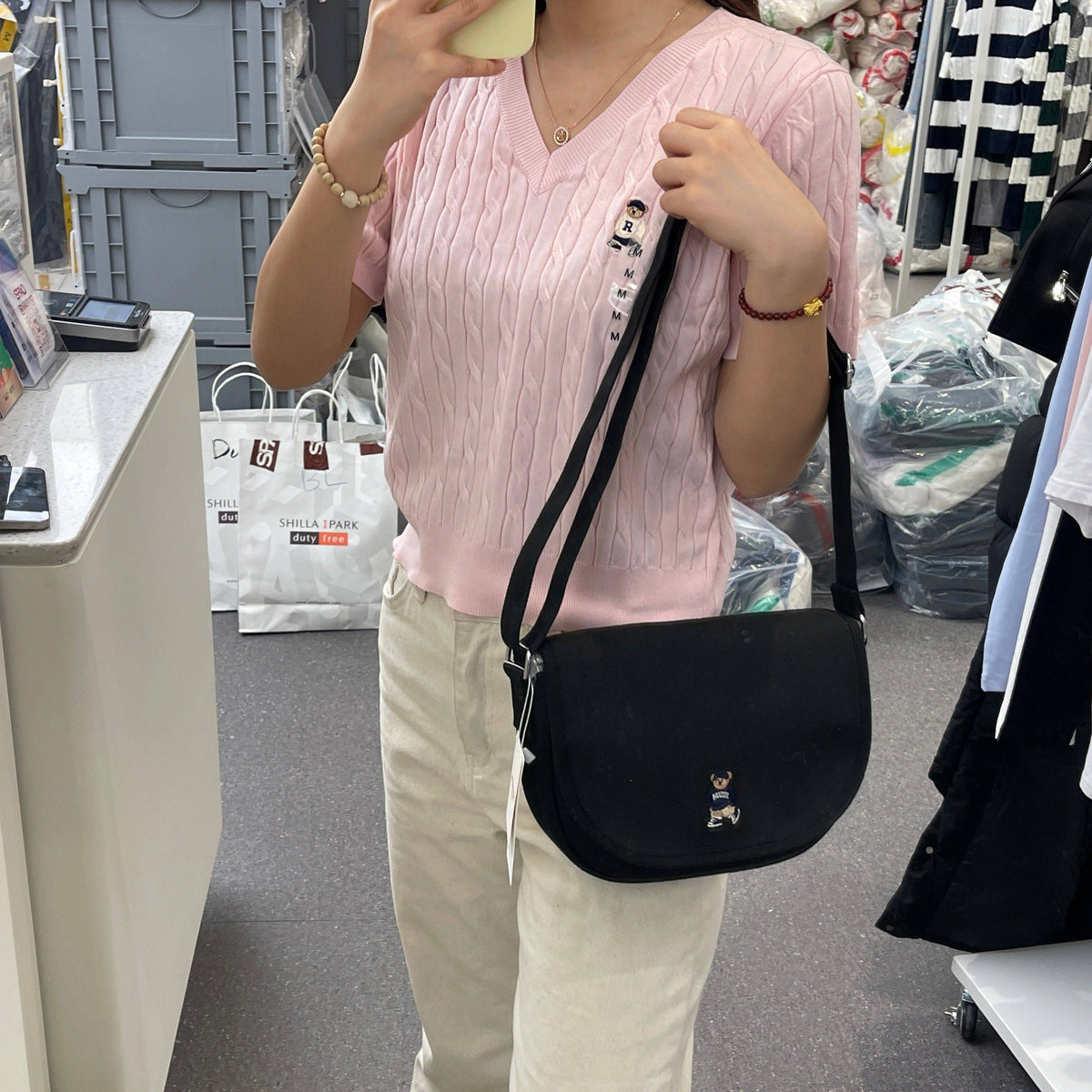 韓國 SPAO Canvas Crossbody Bag【SP035】 - STT Mall HK 靚太網購