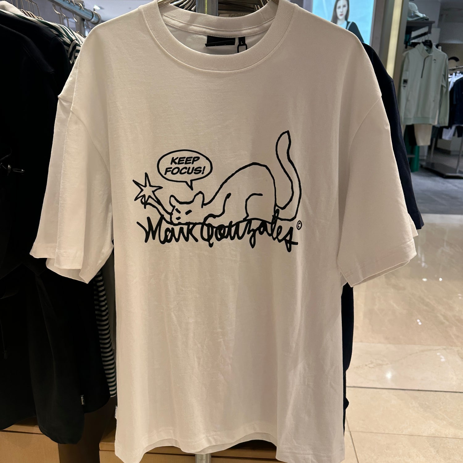 韓國 Mark Gonzales NEKO GRAPHIC LOOSE FIT HALF SLEEVE T-SHIRT【MG104】