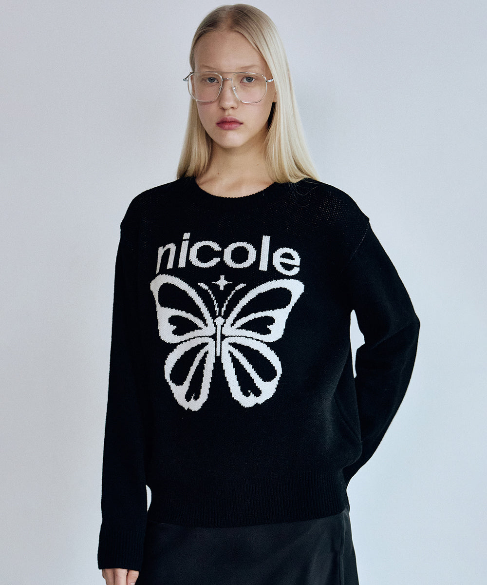韓國 Nick Nicole Cashmere Butterfly Star Pullover 【NK023】
