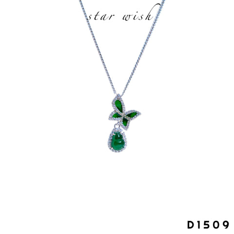 Star Wish S925銀 翡翠葫蘆吊墜 D1509【SS649】