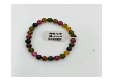彩虹碧璽手串6mm+【SE752】