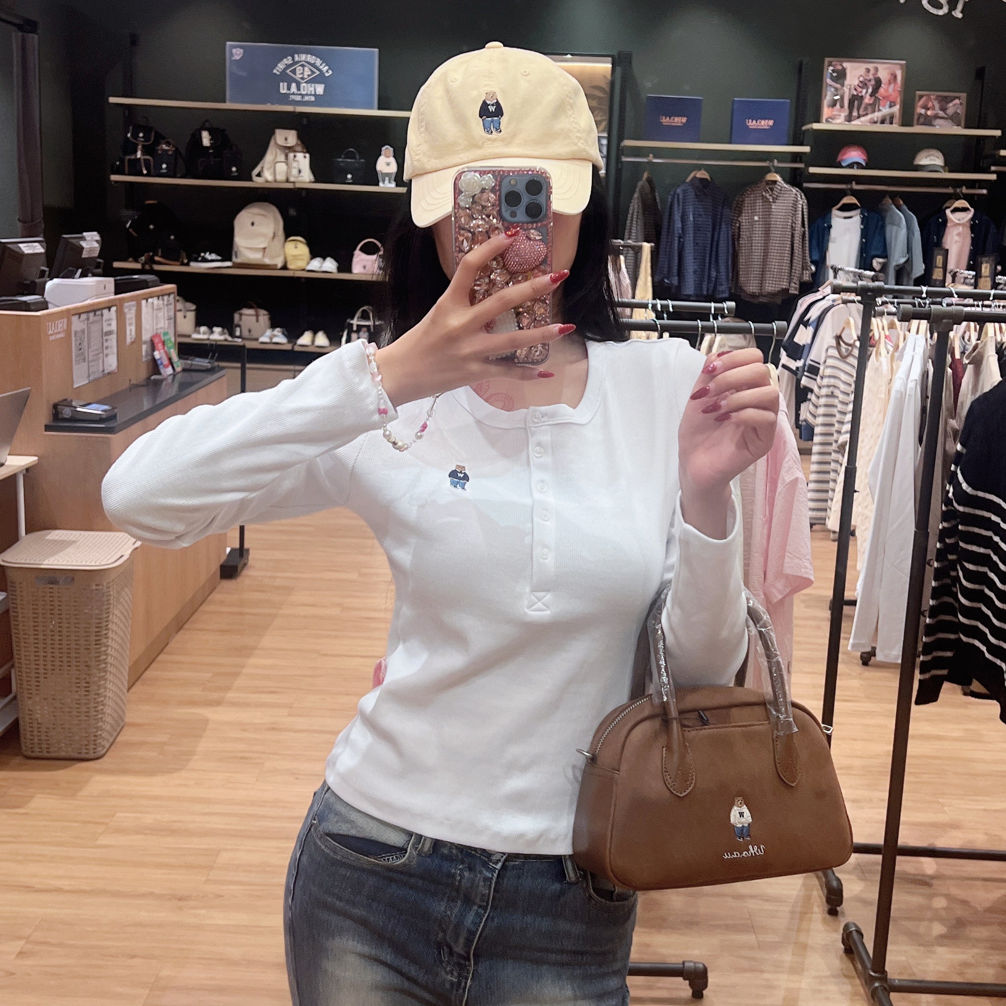 韓國 WhoAU Sude Boston Bag【WA198】