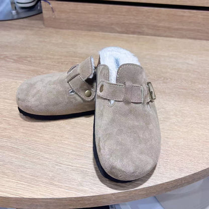 韓國 SPAO Shearling Suede Clogs【SP264】