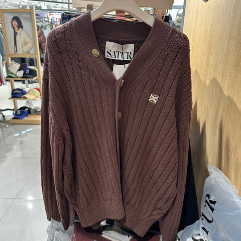 韓國 Satur (W) Faro Over Size Boucle Cardigan【SR049】