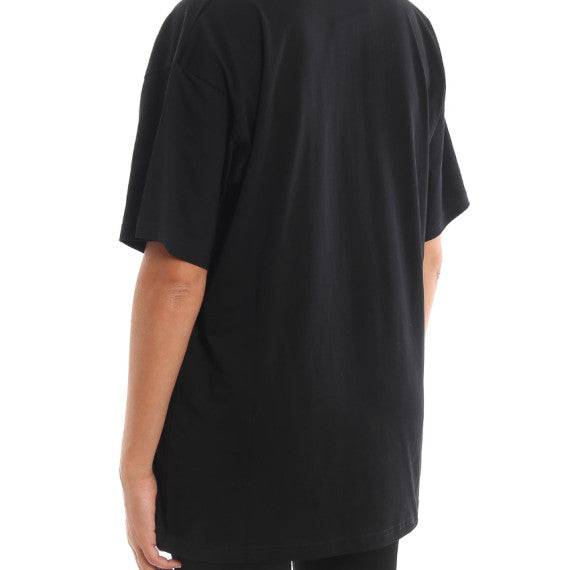 Moschino 燙金純文字 Logo 寬鬆版短袖 Tee - STT Mall HK 靚太網購