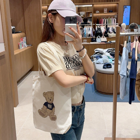 韓國 Marithe Francois Girbaud DOODLE BEAR ECO BAG【MF416】