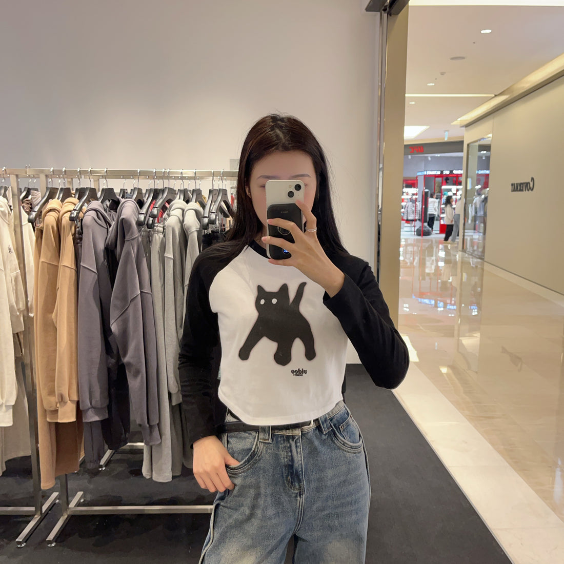 韓國 Video Jockey KITTYKITTY BANGBANG CROP RAGLAN LS T-SHIRTS【VJ004】 - STT Mall HK 靚太網購