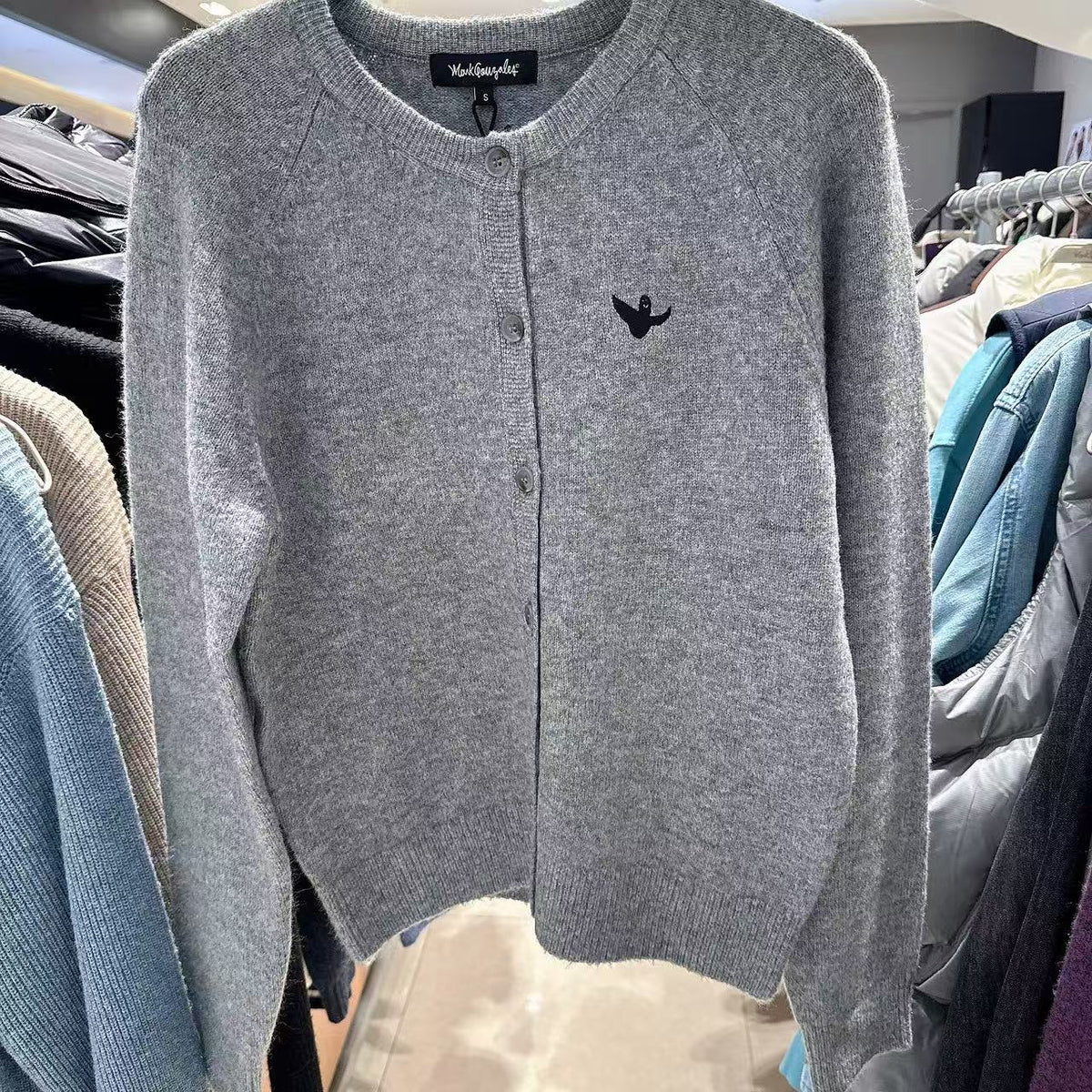 韓國 Mark Gonzales Women's Angel Round Neck Knit Cardigan【MG003】