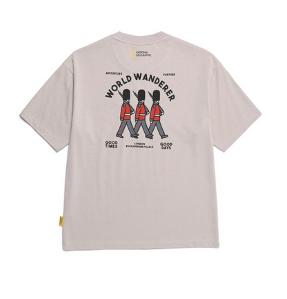 【現貨】韓國 National Geographic Obis Uni WANDERER Graphic Semi-Overfit Short Sleeve T-Shirt防晒面料【NG804】