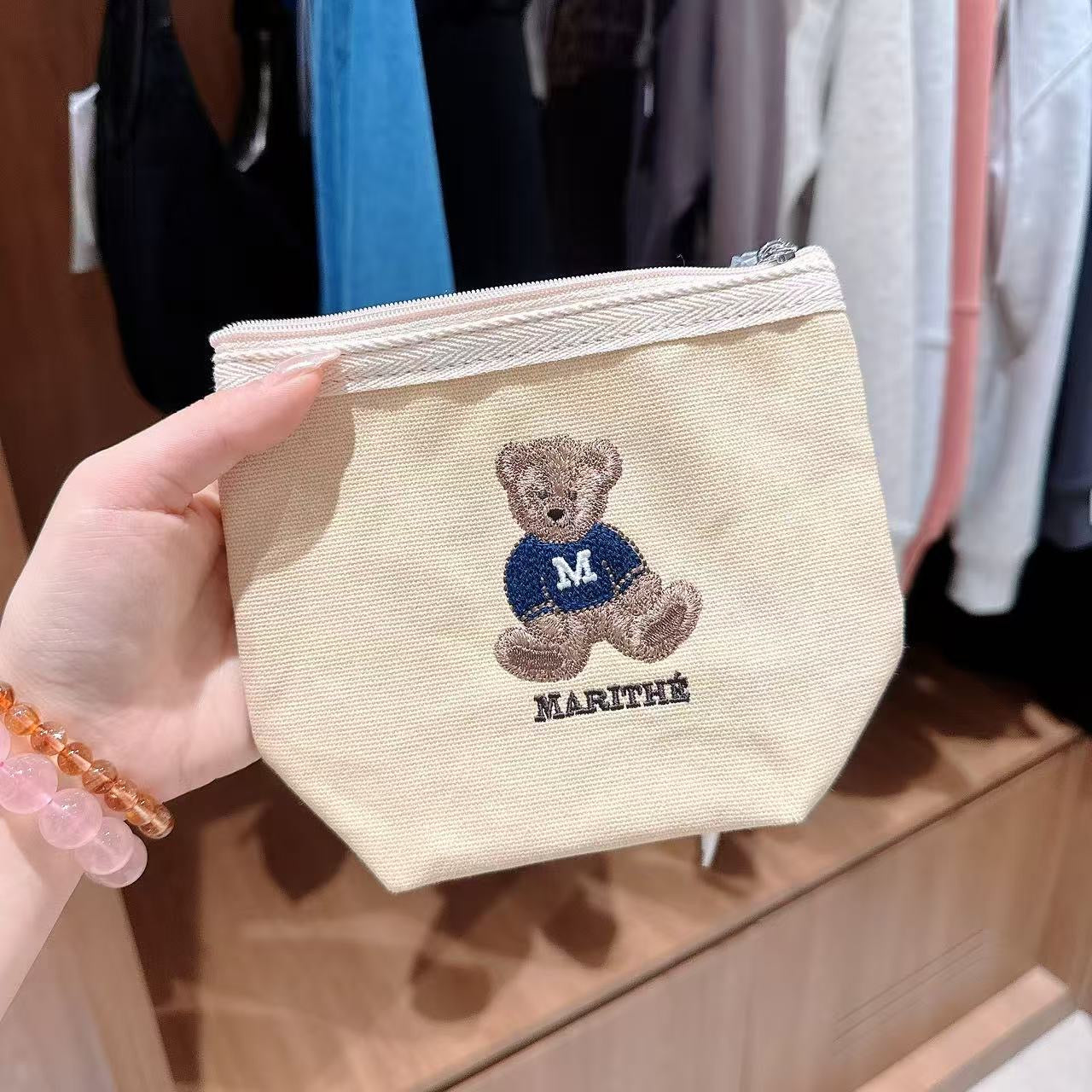 韓國 Marithe Francois Girbaud DOODLE BEAR POUCH【MF152】