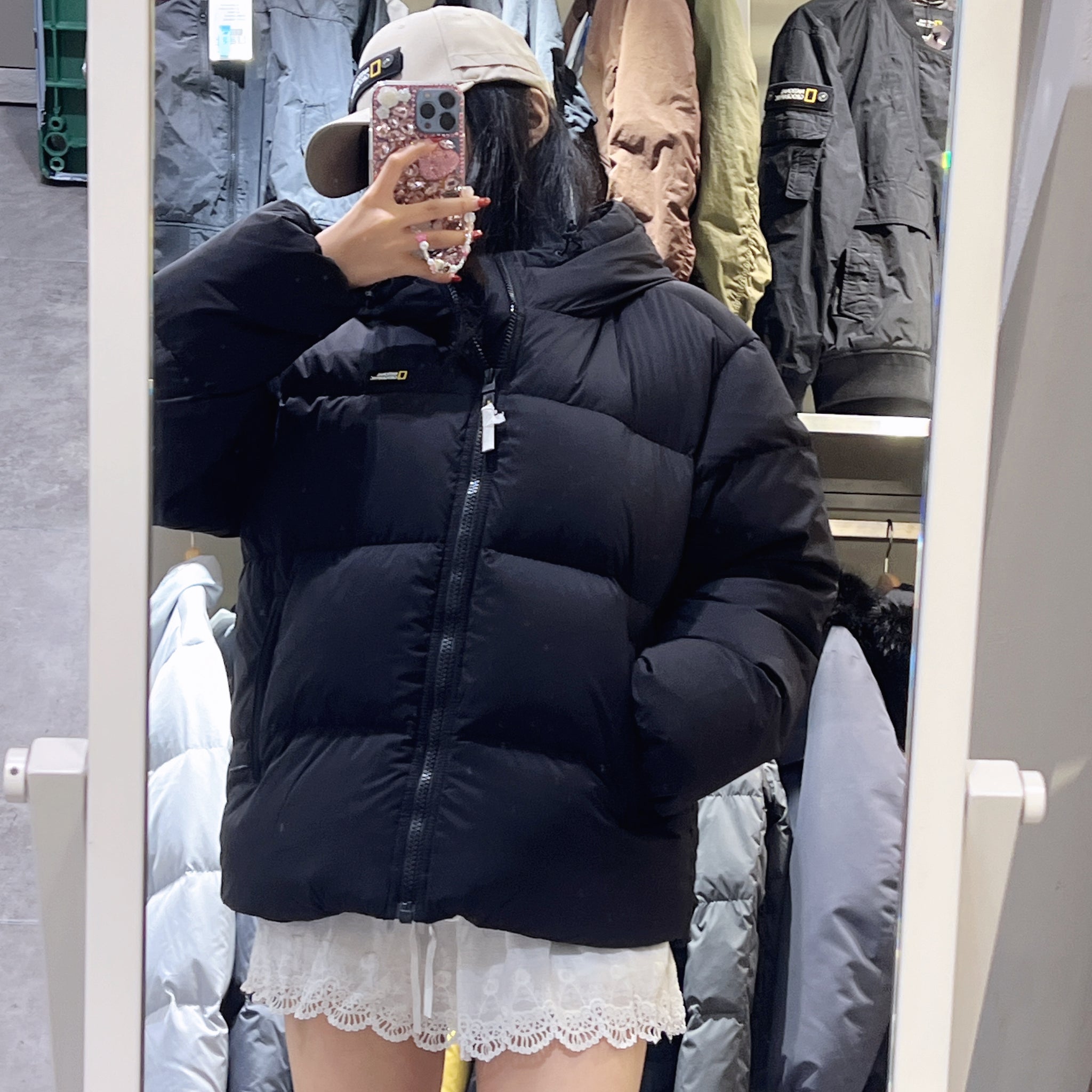 韓國 National Geographic Golden Mall Short Length Goose Hoodie Down Jumper鵝絨【NG819】