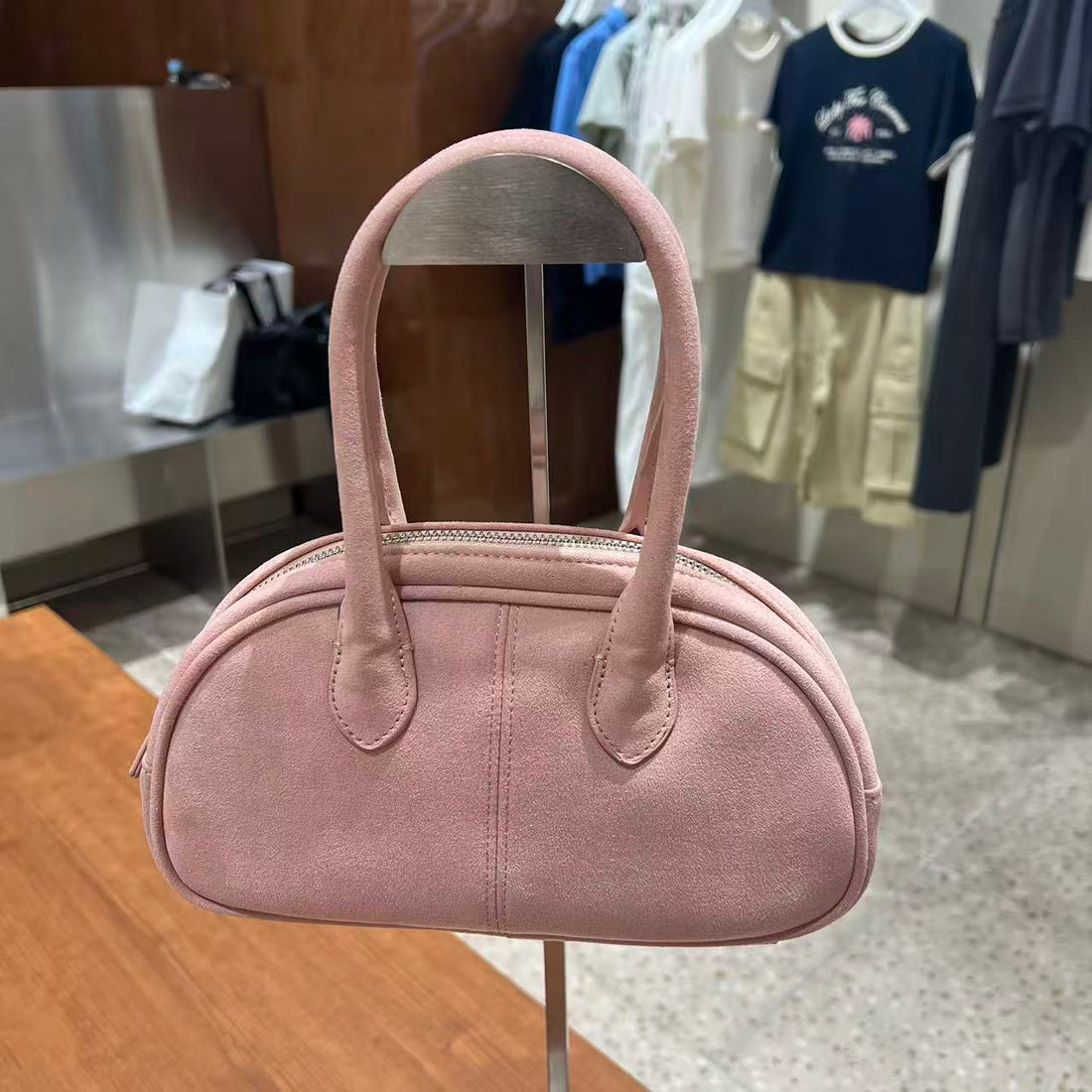 韓國 Covernat Cloverheart Classic Suede Tote Bag【CO010】