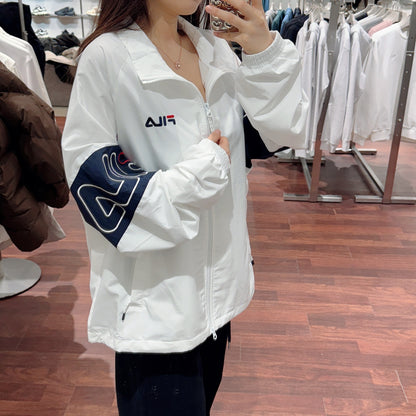 韓國 FILA Logo Sleeve Color Block Windbreaker【FA004】