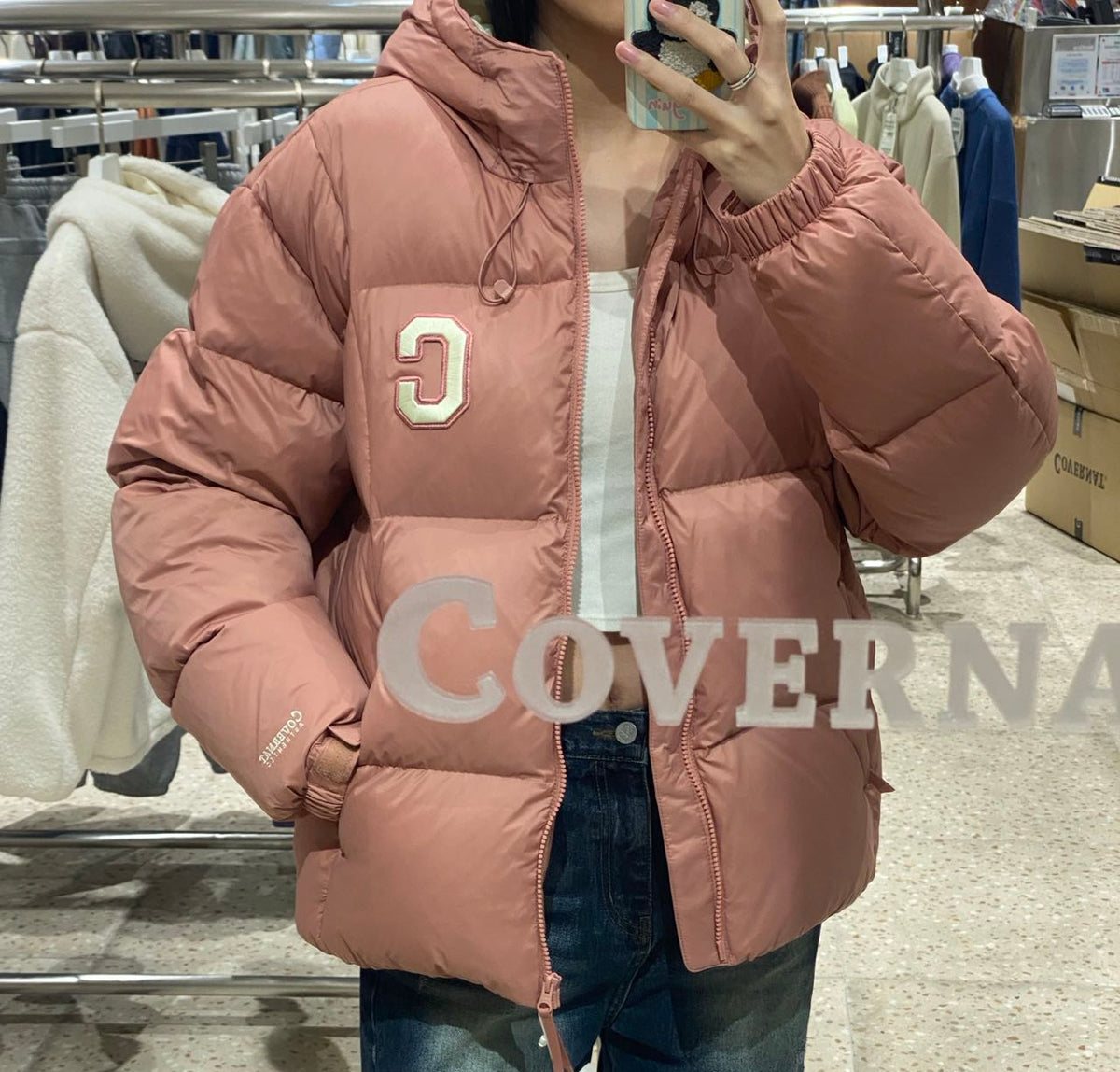 韓國 Covernat College Volume Hoodie Down【CO024】 - STT Mall HK 靚太網購
