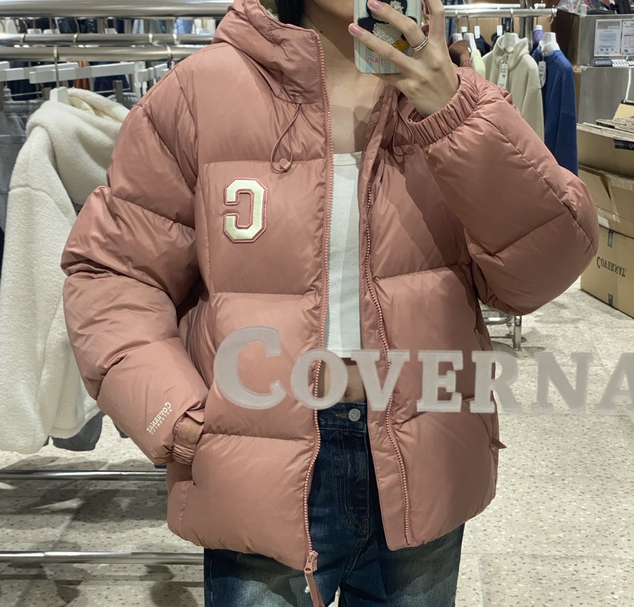 韓國 Covernat College Volume Hoodie Down【CO024】 - STT Mall HK 靚太網購