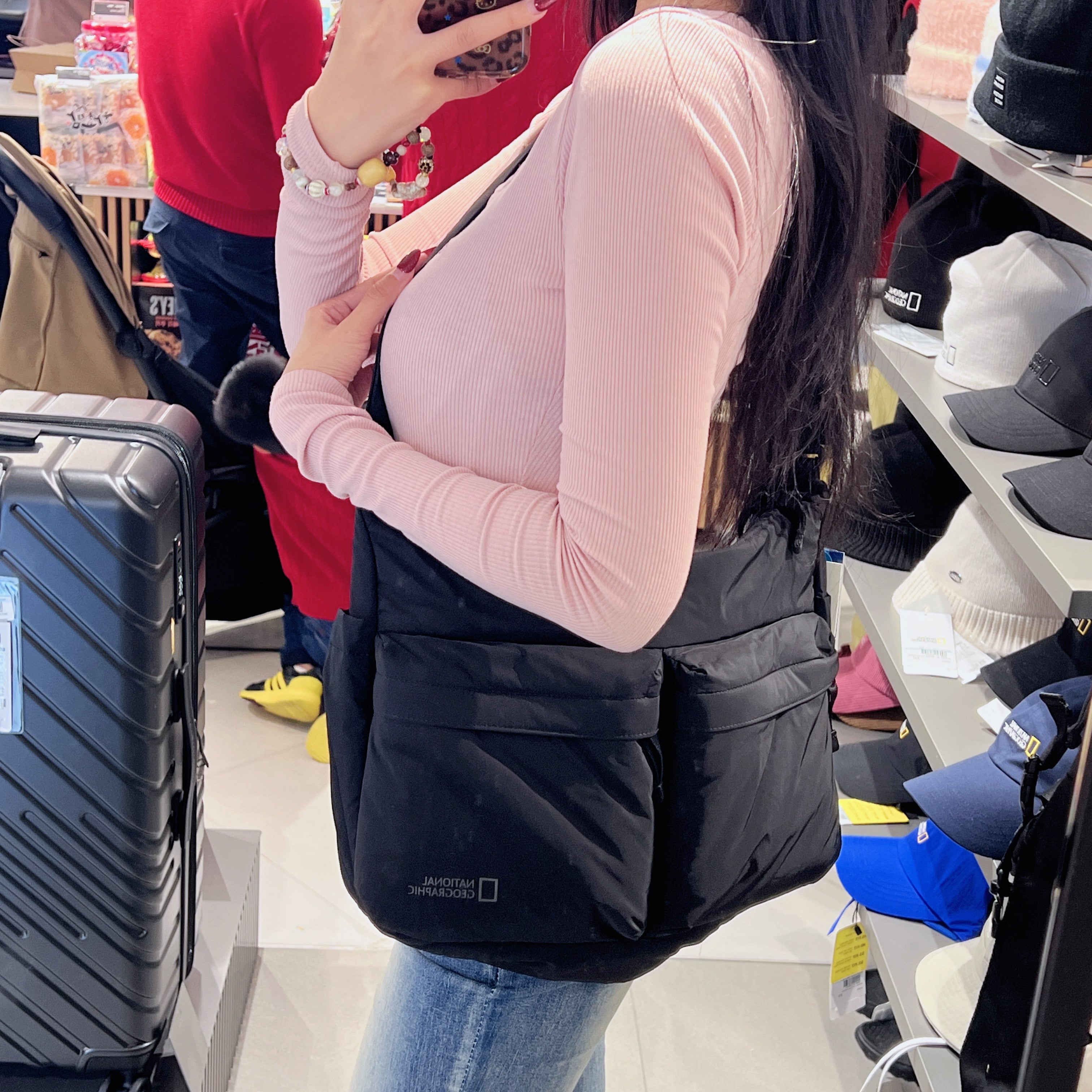 韓國 National Geographic Padded Crossbody Bag【NG152】