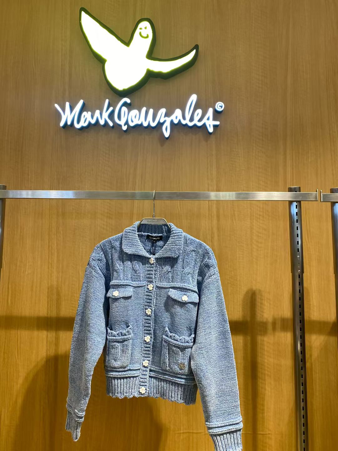 韓國 Mark Gonzales Women's Club Velvet Knit Jacket【MG166】