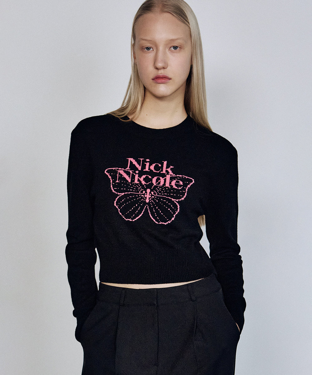 韓國 Nick Nicole Cashmere Butterfly Signature【NK017】