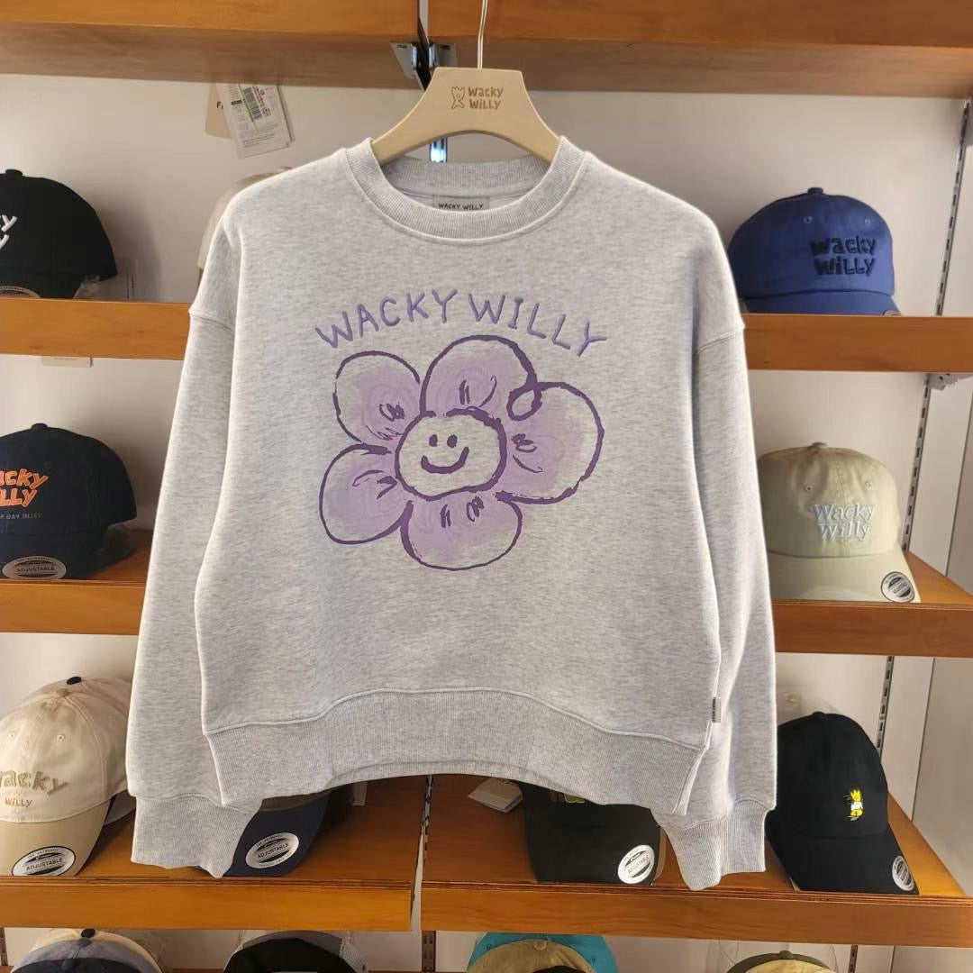 韓國 Wacky Willy Big Flower Graphic Sweater【WW072】