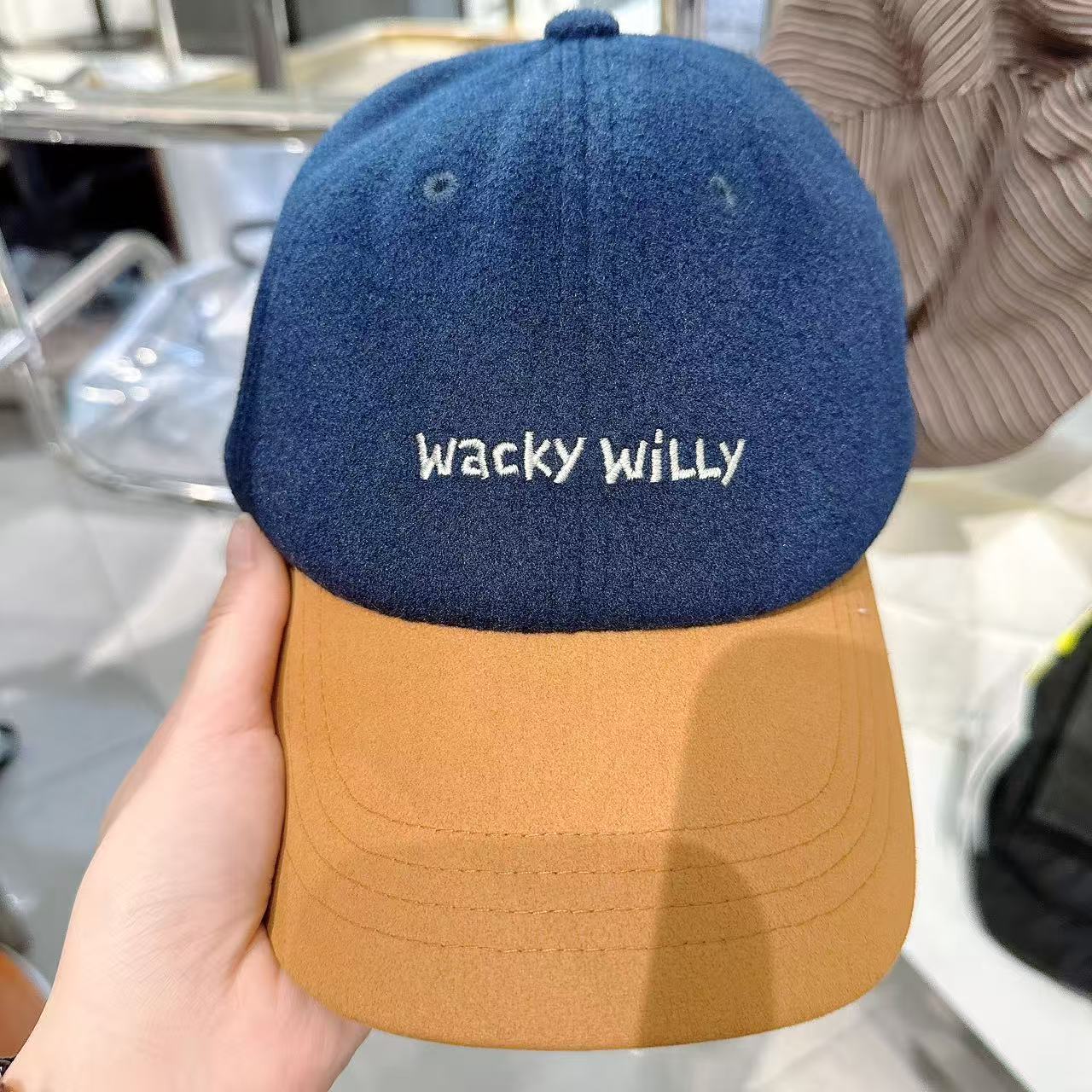 韓國 Wacky Willy Crown Brim Color Block Cap【WW108】