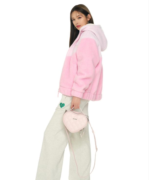 韓國 Nerdy TONE ON TONE FLEECE HOODIE JACKET【NY220】