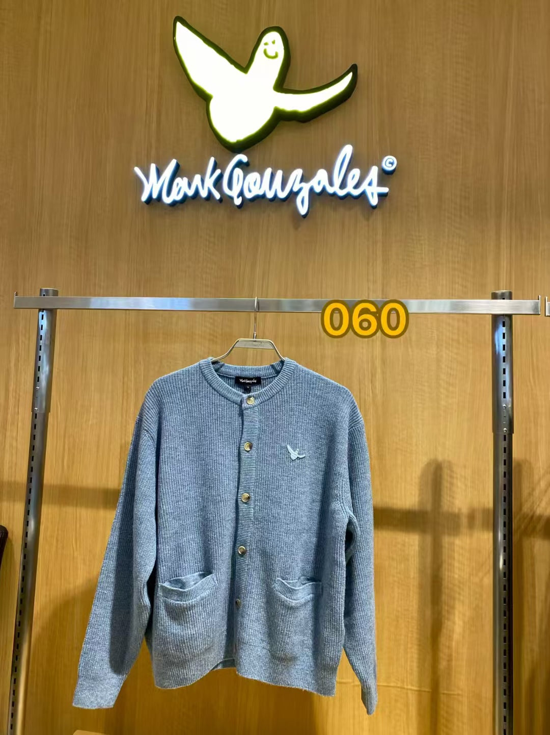 韓國 Mark Gonzales Angel Round Neck Knit Cardigan【MG137】