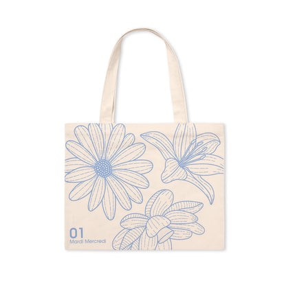 韓國 Mardi Mercredi CANVAS BAG TRIPLE FLOWER 【MM043】