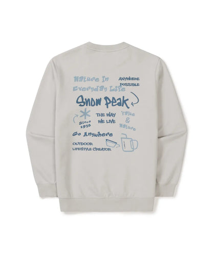 韓國 Snowpeak Doodle Graphic Sweatshirt【SN093】