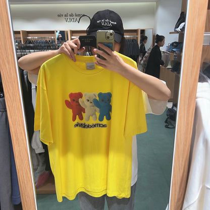韓國 ADLV FRENCH ALIEN BEAR SHORT SLEEVE T-SHIRT【AD014】