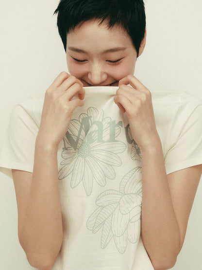 韓國 Mardi Mercredi SLIM TSHIRT TRIPLE FLOWER【MM140】