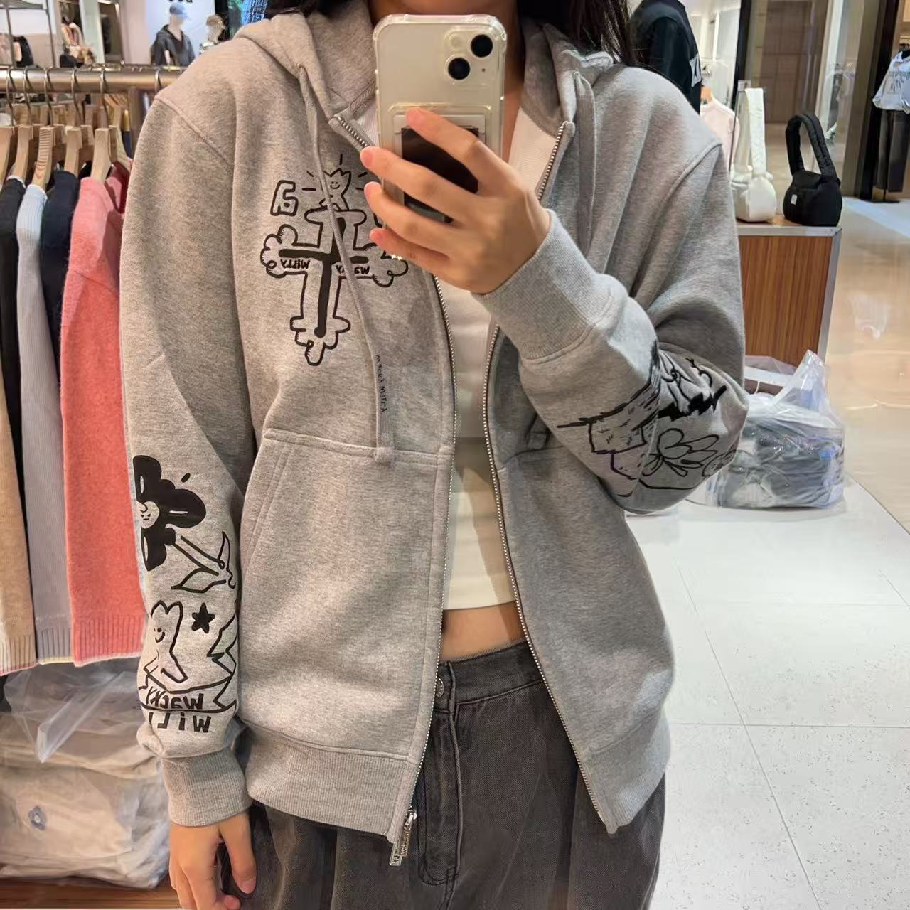 韓國 Wacky Willy Graffiti graphic hooded sweatshirt【WW029】