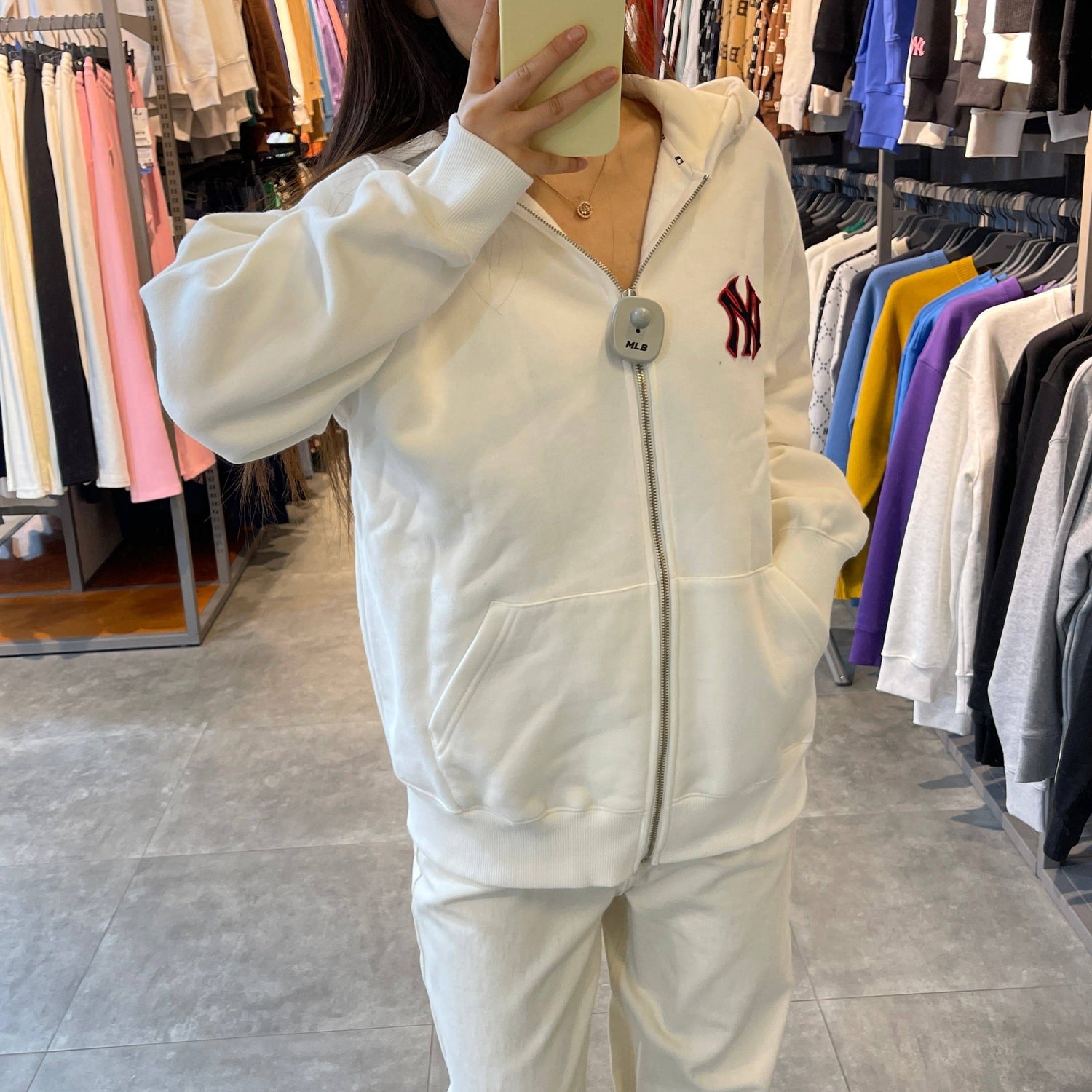 韓國 MLB Basic Big Logo Fleece Hooded Zip-Up 【MB042】 - STT Mall HK 靚太網購