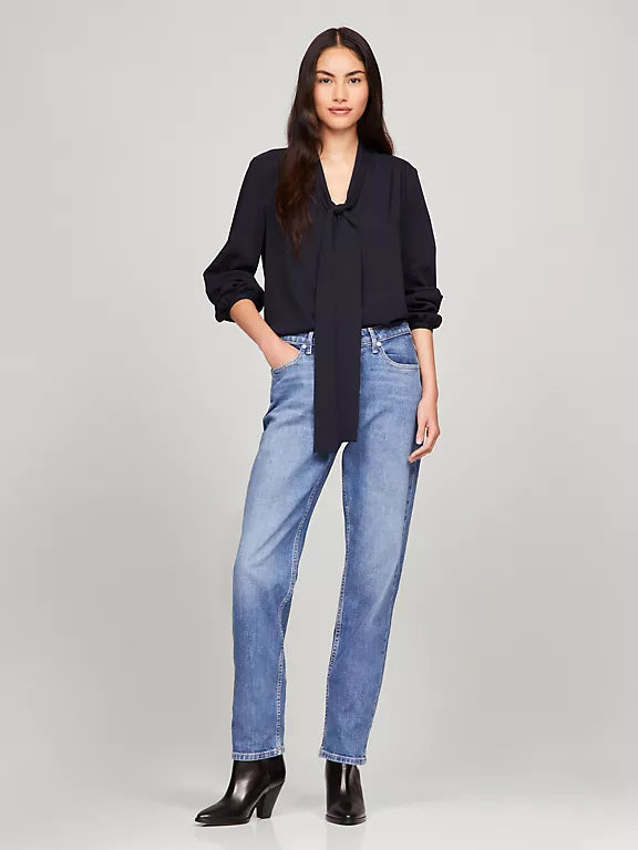 Tommy Hilfiger - Relaxed Fit Tie-Neck Top